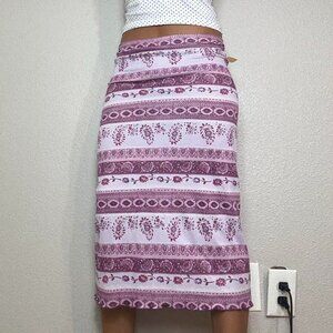 Y2k PINK BOHO MIDI SKIRT